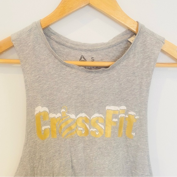 Reebok Singlet Grey Size Small CrossFit Christmas Fitness Activewear Sport Tank - Picture 3 of 5